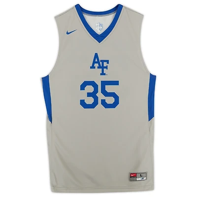 Air Force Falcons Nike Team-Issued #35 Gray Alternate Jersey from the Basketball Program - Size L
