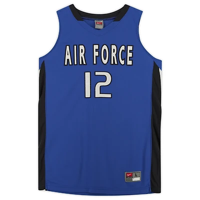 Air Force Falcons Nike Team-Issued #12 Royal & Black Jersey from the Basketball Program