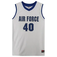 Air Force Falcons Team-Issued #40 White Jersey with Blue Collar from the Basketball Program - Size 2XL