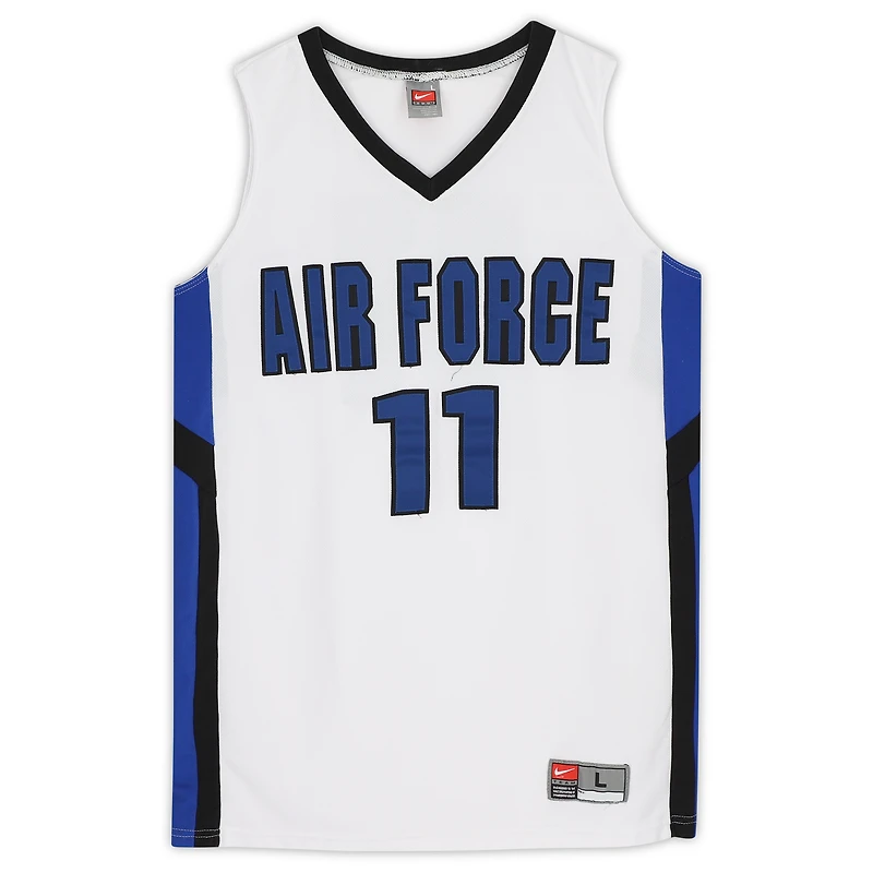 Air Force Falcons Team-Issued #11 White and Black Jersey from the Basketball Program