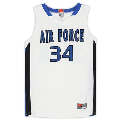 Air Force Falcons Team-Issued #34 White Blue and Jersey from the Basketball Program