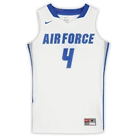 Air Force Falcons Team-Issued #4 White and Blue Jersey from the Basketball Program - Size M