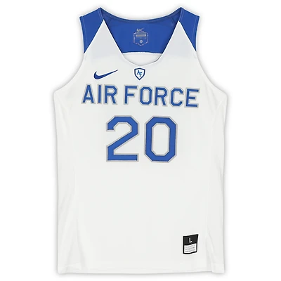 Air Force Falcons Nike Team-Issued #20 White Royal & Gray Jersey from the Basketball Program - Size M