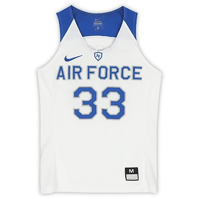 Air Force Falcons Team-Issued #33 White Blue and Gray Jersey from the Basketball Program - Size M