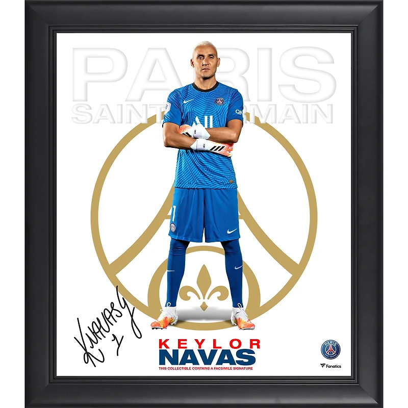 Keylor Navas Paris Saint-Germain Facsimile Signature Framed 15" x 17" Collage