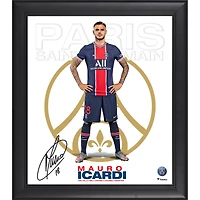 Mauro Icardi Paris Saint-Germain Facsimile Signature Framed 15" x 17" Collage