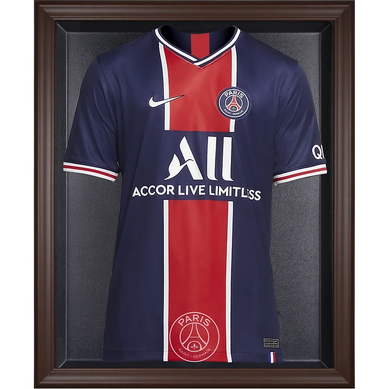 Paris Saint-Germain Brown Framed Team Logo Jersey Display Case