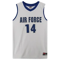Air Force Falcons Team-Issued #14 White Jersey with Blue Collar from the Basketball Program