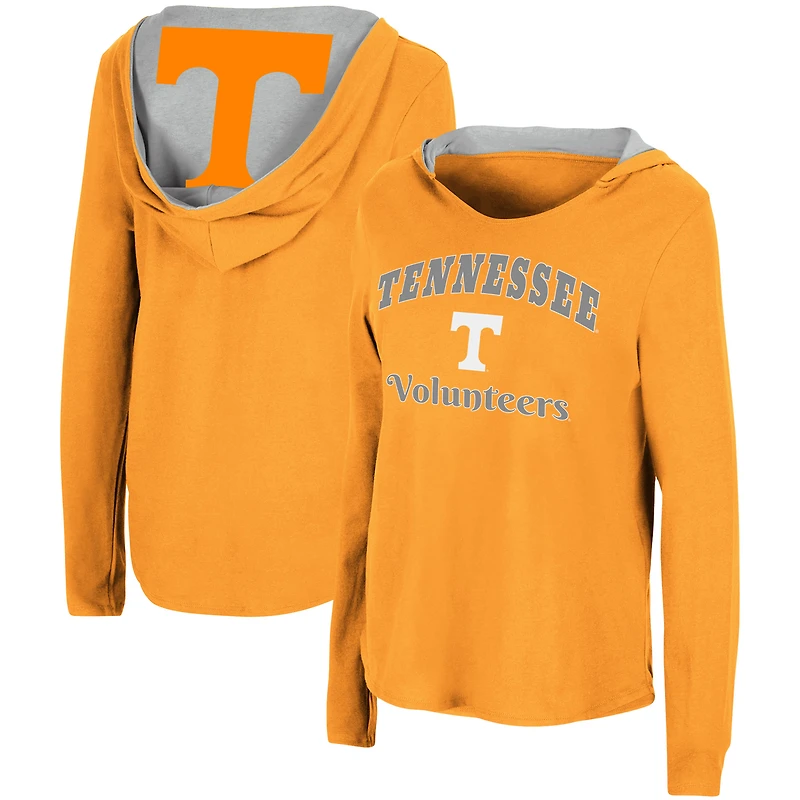 Women's Colosseum Tennessee Orange Volunteers Catalina Hoodie Long Sleeve T-Shirt