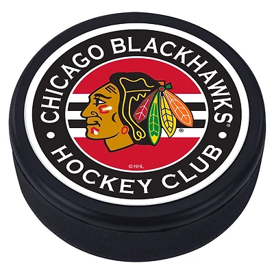 Chicago Blackhawks Striped Hockey Puck