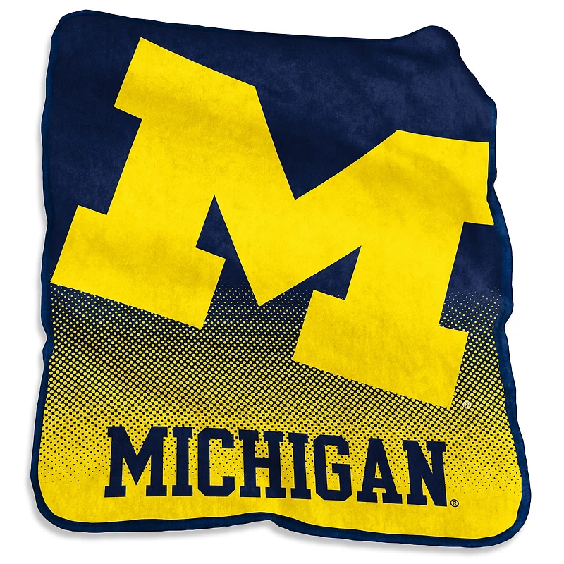 Michigan Wolverines 50'' x 60'' Plush Raschel Logo Throw Blanket