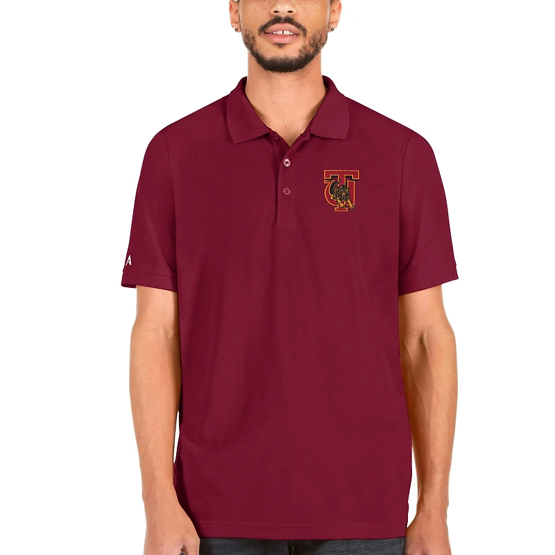 Men's Antigua Crimson Tuskegee Golden Tigers Legacy Pique Polo