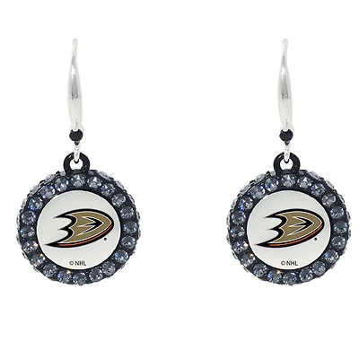 Anaheim Ducks Hockey Puck Earrings
