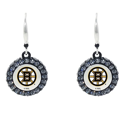 Boston Bruins Hockey Puck Earrings