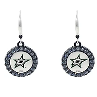 Dallas Stars Hockey Puck Earrings