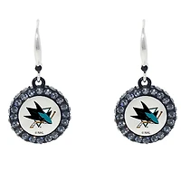 San Jose Sharks Hockey Puck Earrings