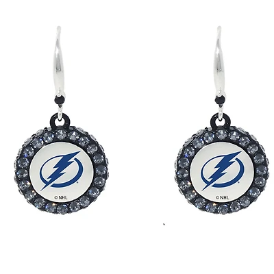 Tampa Bay Lightning Hockey Puck Earrings