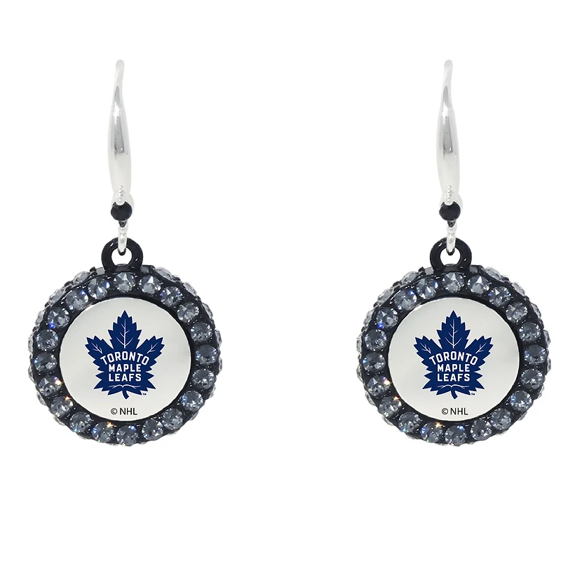 Toronto Maple Leafs Hockey Puck Earrings