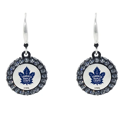 Toronto Maple Leafs Hockey Puck Earrings