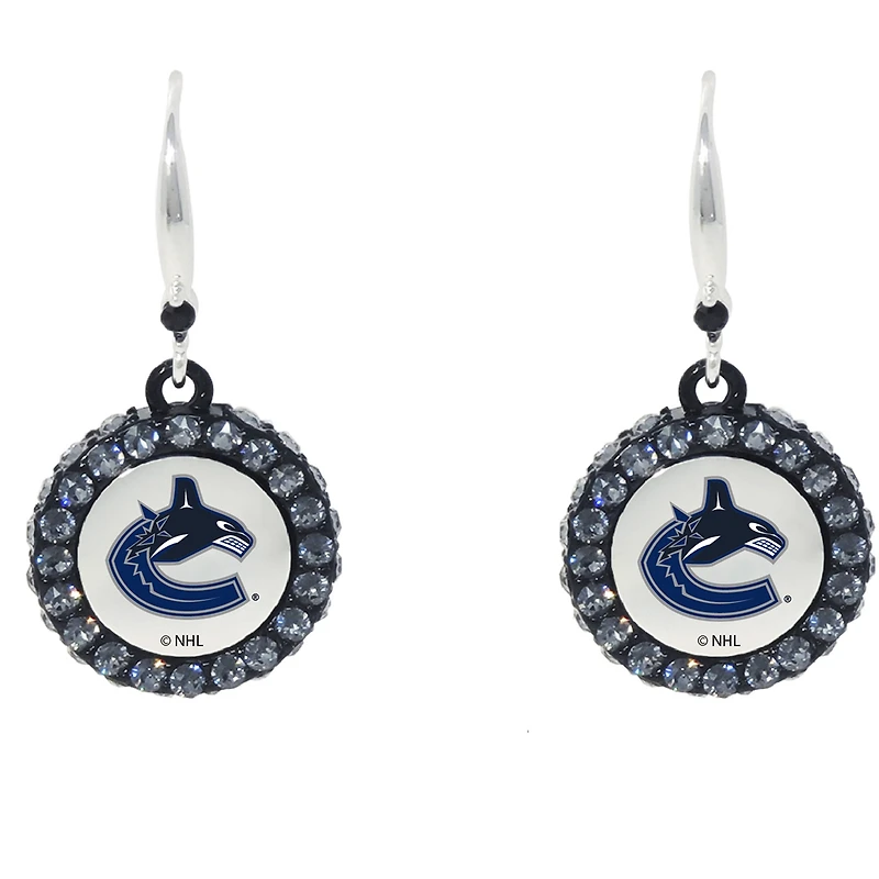 Vancouver Canucks Hockey Puck Earrings