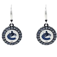 Vancouver Canucks Hockey Puck Earrings
