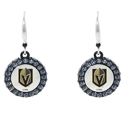 Vegas Golden Knights Hockey Puck Earrings
