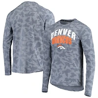 Men's MSX by Michael Strahan Navy Denver Broncos Camo Performance Long Sleeve T-Shirt