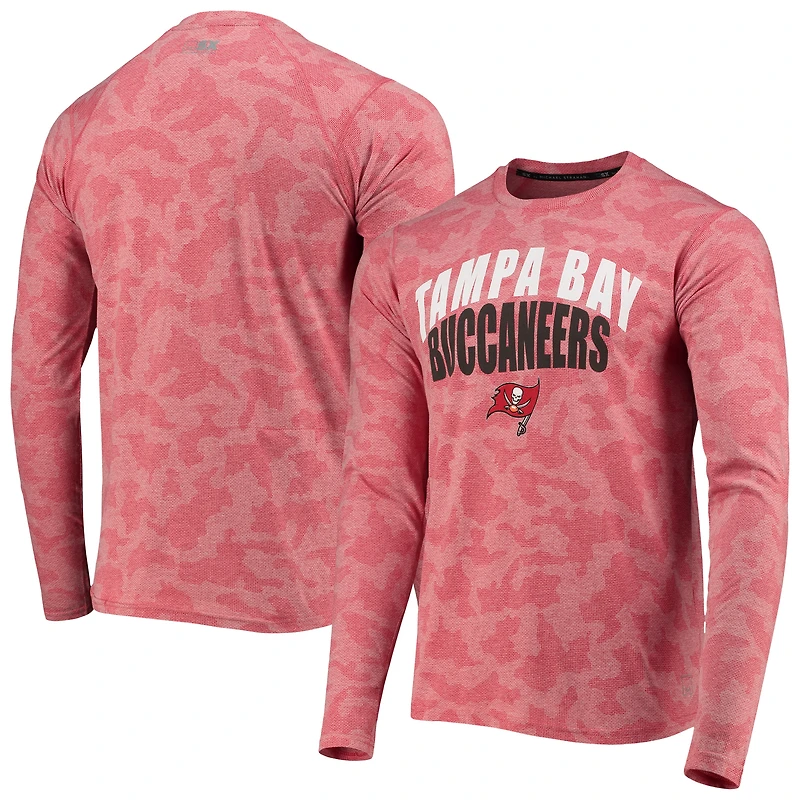 Men's MSX by Michael Strahan Red Tampa Bay Buccaneers Camo Long Sleeve T-Shirt