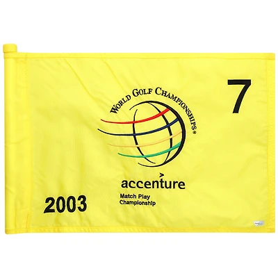PGA TOUR Event-Used #7 Yellow Pin Flag from The Accenture Match Play Championship on February 26th to March 2nd 2003