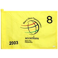 PGA TOUR Event-Used #8 Yellow Pin Flag from The Accenture Match Play Championship on February 26th to March 2nd 2003