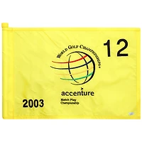 PGA TOUR Event-Used #12 Yellow Pin Flag from The Accenture Match Play Championship on February 26th to March 2nd 2003