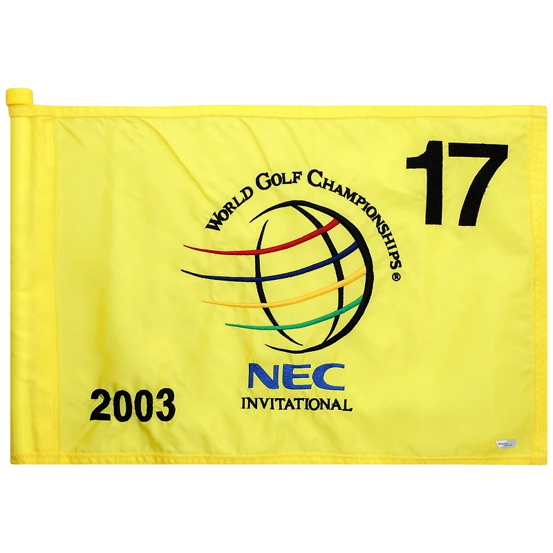 PGA TOUR Event-Used #17 Yellow Pin Flag from The NEC Invitational on August 21st to 24th 2003