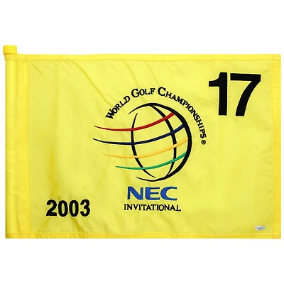 PGA TOUR Event-Used #17 Yellow Pin Flag from The NEC Invitational on August 21st to 24th 2003