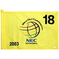 PGA TOUR Event-Used #18 Yellow Pin Flag from The NEC Invitational on August 21st to 24th 2003