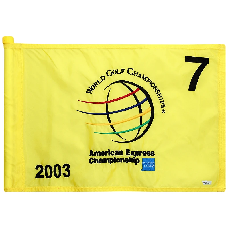 PGA TOUR Event-Used #7 Yellow Pin Flag from The American Express Championship on October 2nd to 5th 2003