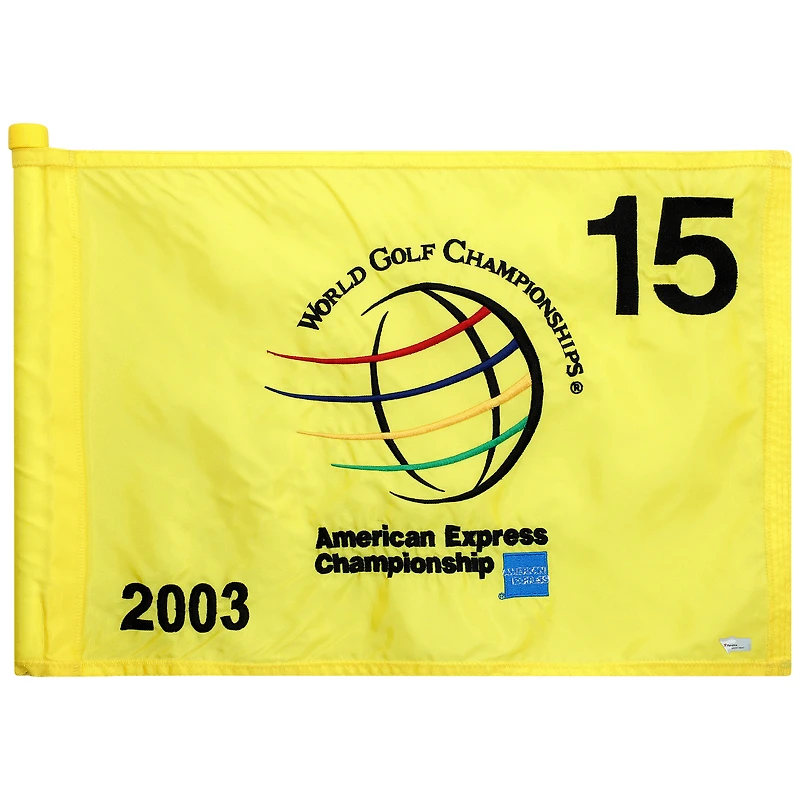 PGA TOUR Event-Used #15 Yellow Pin Flag from The American Express Championship on October 2nd to 5th 2003