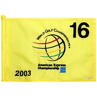 PGA TOUR Event-Used #16 Yellow Pin Flag from The American Express Championship on October 2nd to 5th 2003