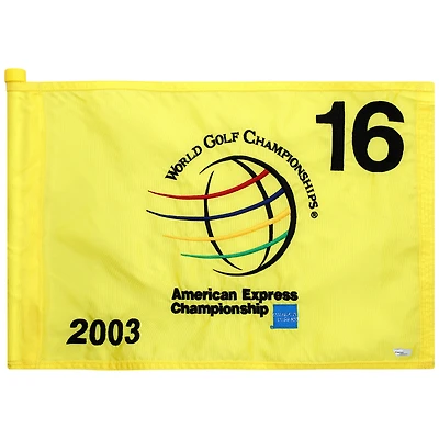 PGA TOUR Event-Used #16 Yellow Pin Flag from The American Express Championship on October 2nd to 5th 2003