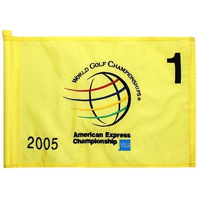 PGA TOUR Event-Used #1 Yellow Pin Flag from The American Express Championship on October 6th to 9th 2005