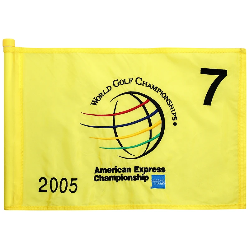 PGA TOUR Event-Used #7 Yellow Pin Flag from The American Express Championship on October 6th to 9th 2005
