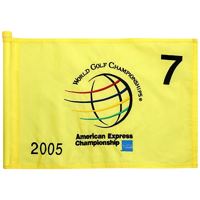 PGA TOUR Event-Used #7 Yellow Pin Flag from The American Express Championship on October 6th to 9th 2005