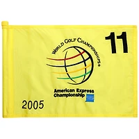 PGA TOUR Event-Used #11 Yellow Pin Flag from The American Express Championship on October 6th to 9th 2005