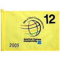 PGA TOUR Event-Used #12 Yellow Pin Flag from The American Express Championship on October 6th to 9th 2005