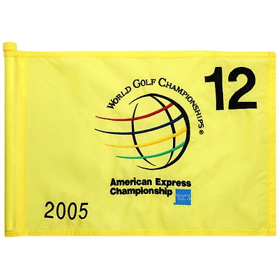 PGA TOUR Event-Used #12 Yellow Pin Flag from The American Express Championship on October 6th to 9th 2005