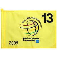 PGA TOUR Event-Used #13 Yellow Pin Flag from The American Express Championship on October 6th to 9th 2005