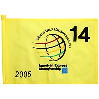 PGA TOUR Event-Used #14 Yellow Pin Flag from The American Express Championship on October 6th to 9th 2005