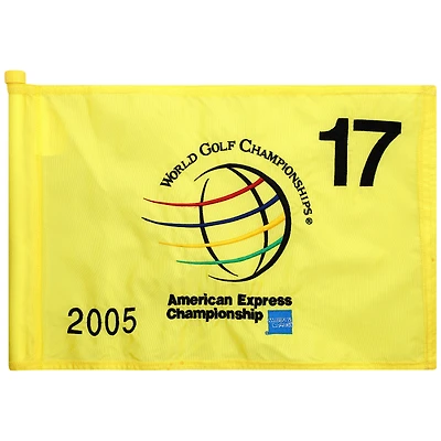PGA TOUR Event-Used #17 Yellow Pin Flag from The American Express Championship on October 6th to 9th 2005