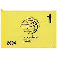 PGA TOUR Event-Used #1 Yellow Pin Flag from The Accenture Match Play Championship on February 25th to 29th 2004