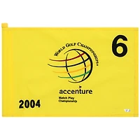 PGA TOUR Event-Used #6 Yellow Pin Flag from The Accenture Match Play Championship on February 25th to 29th 2004