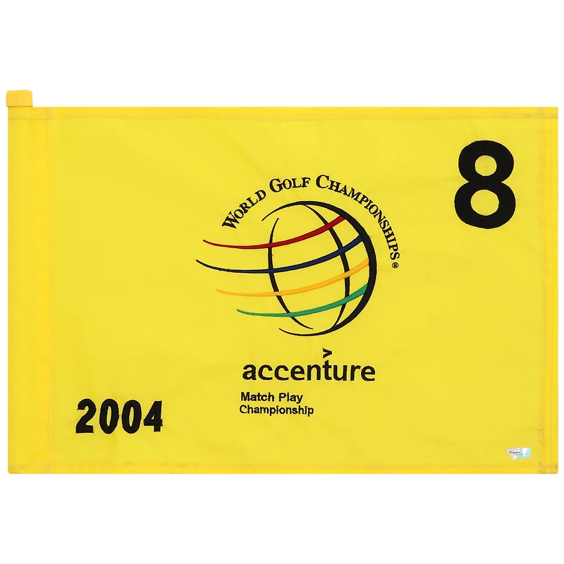 PGA TOUR Event-Used #8 Yellow Pin Flag from The Accenture Match Play Championship on February 25th to 29th 2004